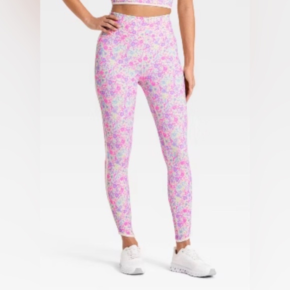 JoyLab Lavender Pink Floral High-Rise Leggings - Picture 2 of 10